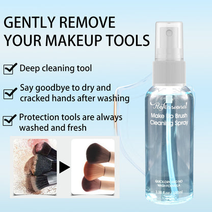 Solución Limpiadora sin Aclarado para Brochas y Esponjas de Maquillaje