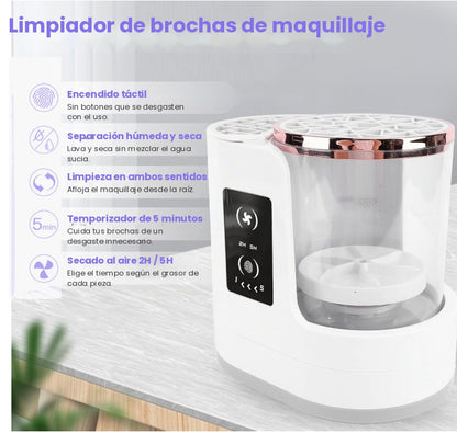 Limpiador de Brochas de Maquillaje Eléctrico USB Recargable