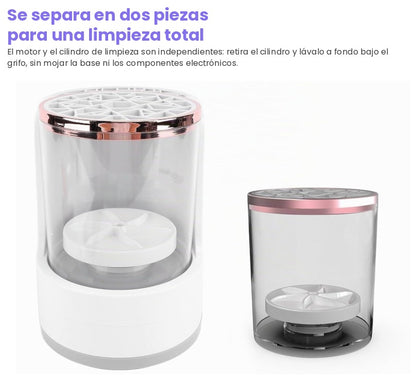 Limpiador de Brochas de Maquillaje Eléctrico USB Recargable